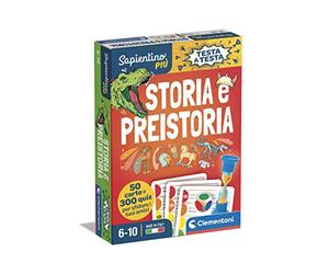 Clementoni Sapientino più - Testa a Testa Storia e Preistoria, Gioco Educativo per Bambini 6-10 Anni, 300 Quiz Divertenti su Diverse Epoche Storiche, Made in Italy, Lingua Italiana, 16442