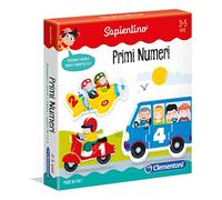 Clementoni Sapientino Primi Numeri, Gioco Educativo 3 Anni Tessere Illustrate, Gioco per Imparare I Numeri, Made in Italy, 11958, Multicolore, 9 Mini Puzzle Bambini
