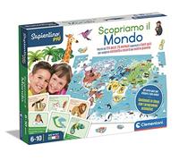 Clementoni Sapientino Scopriamo Educativo 5 Anni Geografia, Puzzle Geografico del Mondo Gioco Pianeta Terra Made in Italy, 16339, Multicolore
