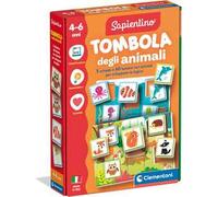 Clementoni Sapientino - Tombola degli Animali, Gioco Educativo 4-6 Anni con 60 Tessere Illustrate, Flashcards per Stimolare Osservazione e Memoria, Made in Italy, Lingua Italiana, 16842