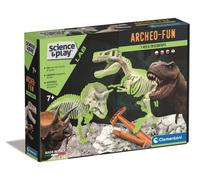 Clementoni Science & Play ArcheoFun: T-Rex e Triceratops - set di scavo con scheletri luminosi