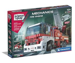 Clementoni- Science & Play Build-Fire Truck, 8-12 Anni, Large, 78810