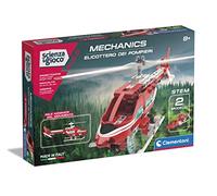 Clementoni- Scienza Build-Elicottero dei Pompieri-Set Costruzioni Bambini 2 in 1, Laboratorio Meccanica, Gioco scientifico 8 Anni, Manuale in Italiano, Made in Italy, Multicolore, Medio, 19275