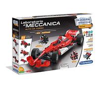 Clementoni Scienza e Gioco Build - Auto da Corsa Rossa, Kit Costruzione Bambini 8+ Anni con Oltre 350 Componenti Intercambiabili e 50 Modelli, App Dedicata, Made in Italy, Lingua Italiana, 19038