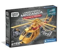 Clementoni Scienza e Gioco Build - Elicottero Da Soccorso, Laboratorio Di Meccanica Bambini 8+ Anni, Set Costruzioni Oltre 220 Componenti, Ingranaggi E Rotori, Made In Italy, Lingua Italiana, 19454