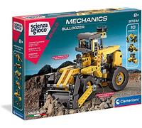 Clementoni Scienza e Gioco Build - Laboratorio di Meccanica Bulldozer, Set di Costruzioni Bambini di 8+ Anni, Scopri i Principi della Meccanica e dell'Ingegneria, Made in Italy, Lingua Italiana, 19139