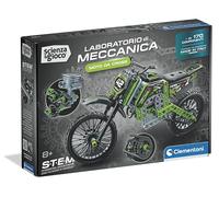 Clementoni Scienza e Gioco Build - Moto Da Cross, Laboratorio Di Meccanica Bambini 8+ Anni, Set Costruzioni Oltre 170 Componenti, Ingegneria E Manualità, Made In Italy, Lingua Italiana, 19460