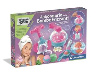 Clementoni Scienza e Gioco - Il Laboratorio delle bombe Frizzanti, Set Creazioni Effervescenti, Colorate e Profumate, Bambine 8+ Anni, Crea Bombe da Bagno Colorate e Profumate, Lingua Italiana, 19437