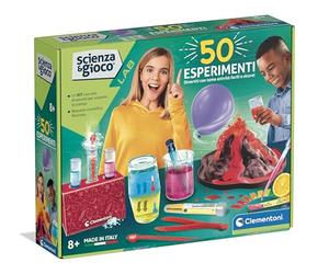 Clementoni Scienza e Gioco Lab - 50 Esperimenti, Laboratorio di Scienze Bambini 8+ Anni per Scoprire Discipline Come Chimica, Fisica, Botanica, Gioco Made in Italy, Lingua Italiana, 19430