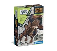 Clementoni Scienza e Gioco Lab - Archeogiocando Stegosauro, Gioco Scientifico Bambini 6+ Anni, Fossili Dinosauri Fluo da Assemblare, Made in Italy, Lingua Italiana, 19389