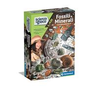 Clementoni - Scienza e Gioco Lab - Fossili e Minerali, Kit Paleontologo Bambini, Gioco Scientifico 6 Anni, Laboratorio Mineralogia, Versione in Italiano, Made in Italy, 19371