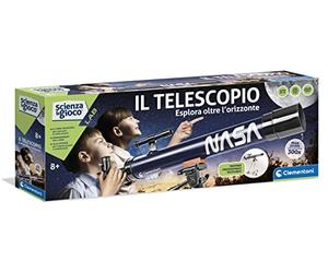 Clementoni Scienza e Gioco Lab - Il Telescopio NASA, Strumento Ottico per Bambini 8+ Anni, Ingrandimento Fino a 300x e Treppiede Regolabile, Osservazione Lunare e Celeste, Made in Italy, 19297