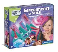 Clementoni Scienza e Gioco Lab - Laboratorio dei Capelli, Kit Creativo per Bambini 8+ Anni, Crea Cosmesi per Capelli con Extension Luminosa, Lingua Italiana, 19459