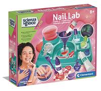 Clementoni Scienza e Gioco Lab - Nail Lab, Kit Scientifico per Creare Smalti Personalizzati, per Bambine 8+ Anni, Gioco con Glitter, Coloranti e Smalto Fluo, Made in Italy, Lingua Italiana, 19326
