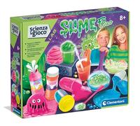 Clementoni Scienza e Gioco Lab - Slime Fluo, Kit di Esperimenti per Bambini 8+, Laboratorio per Creare Slime Fluorescenti e Colorati, Lingua Italiana, 19397