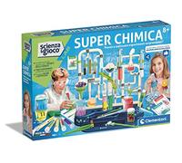 Clementoni Scienza e Gioco Lab - Super Chimica, Laboratorio Chimica, Kit Esperimenti Scienza, Laboratorio Scientifico 8 Anni, Manuale in Italiano, Made in Italy, Multicolore, 36 x 9 x 53 cm