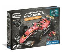 Clementoni - Scienza e Gioco, Laboratorio di Meccanica: Auto da Corsa, Kit da Costruzione STEM, +90 Componenti, età 8+, Made in Italy, 55672