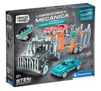 Clementoni - Scienza e Gioco, Laboratorio di Meccanica: Camion Portaauto, Kit Costruzione STEM Multimodello, più di 240 Componenti, età 8+, Made in Italy, 55674