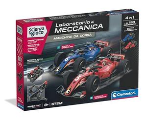 Clementoni Scienza e Gioco Laboratorio di Meccanica - Macchine da Corsa 2 in 1, Set Costruzioni Bambini 8+ Anni, Scopri i Principi dell'Ingegneria, Made in Italy, Lingua Italiana, 19429