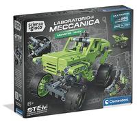 Clementoni Scienza e Gioco Laboratorio di Meccanica - Monster Truck, Set Costruzioni 2 In 1 Bambini 8+ Anni, STEM Ingegneria Automobilistica, Made in Italy, Lingua Italiana, 19472