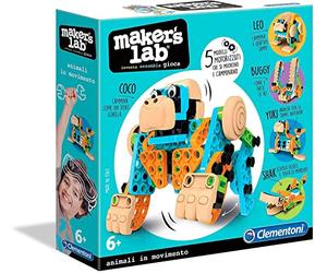 Clementoni- Scienza e Gioco-Maker Lab-Animali in Movimento, Multicolore, 19098