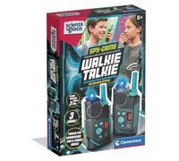 Clementoni Scienza e Gioco Spy - Walkie Talkie, Ricetrasmettitori Portatili per Bambini 8+ Anni, Comunicazione fino a 3km con 3 Canali e Luce Morse, Made in Italy, Lingua Italiana, 19492