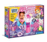 Clementoni- Scienza Fun-Magia di Glitter, Laboratorio, Fabbrica Slime Glitterato, Gioco scientifico (Versione in Italiano), Bambini 8 Anni+, Made in Italy, Multicolore, 19214