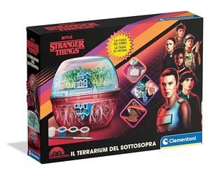 Clementoni Scienza - Terrarium Stranger Things, dalla Serie Netflix, Gioco Scientifico per Bambini 7+ Anni e Adulti, Kit Piante da Coltivare, Made in Italy, Lingua Italiana, 18864