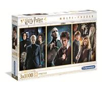CLEMENTONI Harry Potter, puzzle per adulti e bambini, 3 x 1000 pezzi, dai 10 anni in su, Multicolore, taglia unica, 61884