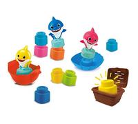 Clementoni- Soft Clemmy-Baby Shark-Playset con mattoncini Morbidi, 10 Mesi+, Cranberry, 17426