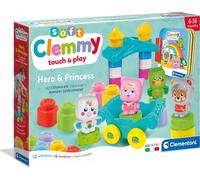 Clementoni Soft Clemmy grande set di gioco con libricino - cavaliere e principessa