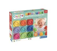 Clementoni Soft Clemmy - Magic Rainbow 20 Blocks Set, 20 Mattoncini Morbidi per