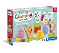 Clementoni Soft Clemmy Sweet Animals Play Set Bambini 6-36 Mesi con 6 Mattoncini