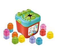 Clementoni - soft clemmy - touch, build and play sensory bucket, mattoncini morbidi