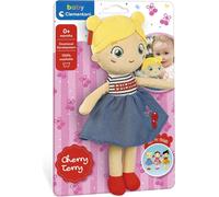 Clementoni Baby - Plush Soft Doll Cherry Terry, Bambolina Morbida per Neonati 0+ Mesi, Texture Differenti ed Esperienza Sensoriale, Stimola Affetto e Cura, 17601