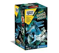 Clementoni- Sotterraneo e Draghi Scienza Fun-Dig Drago Marino-Fossili da Scavare e Assemblare, Kit Archeologo, Gioco Scientifico 7 Anni, Versione in Italiano-Made in Italy, Colore, Medio, 16431