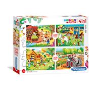 Clementoni SuperColor 4 in 1 The Farm - Puzzle