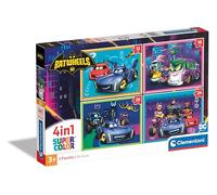 Clementoni 21529 Batwheels Jigsaw 4 in 1 12+16+20+24 Pieces-Supercolor Children
