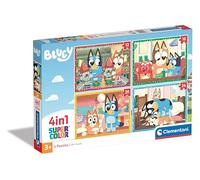 Clementoni Bluey Puzzel 4 in 1 - Supercolor, Puzzel Voor Kinderen, Gemaakt In It
