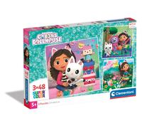 Clementoni - Puzzle 3x48 La casa delle bambole di Gabbyi - 40-99 Pezzi