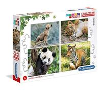 Clementoni Supercolor Puzzle - Vita nella natura selvaggia - 20 + 60 + 100 + 180 pezzi, Colore Multicolore, 21409