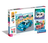 Clemenotini: Veicolo di soccorso SuperColor - puzzle 3 x 48 pezzi