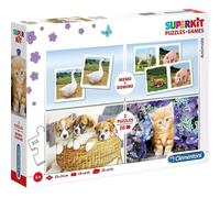 Clementoni SuperKit Animali Puzzle Unisex 4+ anni 2x30 + 48 + 28 pezzi - Puzzle