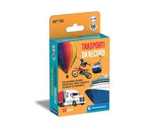Clementoni - Trasporti da Record, Mazzo di 50 Carte per Scoprire Curiosità su tutti i Veicoli, per Bambini 6+ Anni e Tutta la Famiglia, 2-5 Giocatori, Idea Regalo Made in Italy, Lingua Italiana, 16772