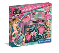Clementoni Crazy Chic - Make Up Pochette, Trousse Trucchi Lavabili per Bambine di 6+ Anni, Borsetta Cosmetici Completa con Ombretti, Rossetto e Matita Labbra, Gioco Creativo e Idea Regalo, 18697