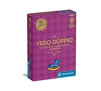 Clementoni - Vedo Doppio Deluxe, Trova le Illustrazioni in Comune, Mazzo di 40 Carte, Gioco da Tavolo Divertente per Bambini 5+ Anni, 2-6 Giocatori, Idea Regalo, Made in Italy, Lingua Italiana, 16757