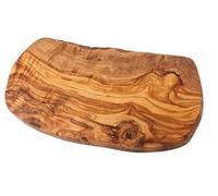 Cleminson - 30 x 16 cm - Tagliere in legno d'ulivo rustico per tagliare, servire e antipasti