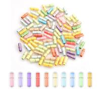 Cleminsta 100 Pezzi Capsule Messaggio Capsula LetteraCapsule Bottiglia Desideri Capsula con Messaggio d'Amore per Amici Famiglia Compleanno San Valentine (Mixed Color)