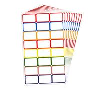 Cleminsta Etichette Adesive Bianche, 480 Pezzi Etichette Adesive Nome Etichette Adesive Scuola, 36 x 22 mm Etichette Adesive per Scrivere Etichette Autoadesive per Scuola, Barattoli, Cucina, Ufficio