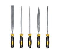 Cleminsta Set da 5 Pezzi Lime e Raspe, Lima Set per Lime Piatte, Lime Semitonde, Lime Rotonde, Lime Triangolari e Lime Quadrate, Lime Ad Ago Set, 140mm Lima per Ferro, Lima Bastarda Legno